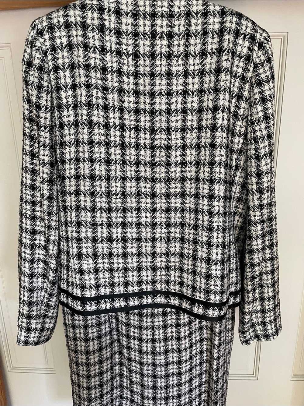 Doncaster Vintage Black & White Houndstooth Dress Jacket Suit - Picture 8 of 15